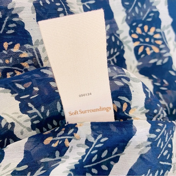 Soft Surroundings Midas Cardi Striped Kimono Topper Size PL/PXL - Picture 14 of 14